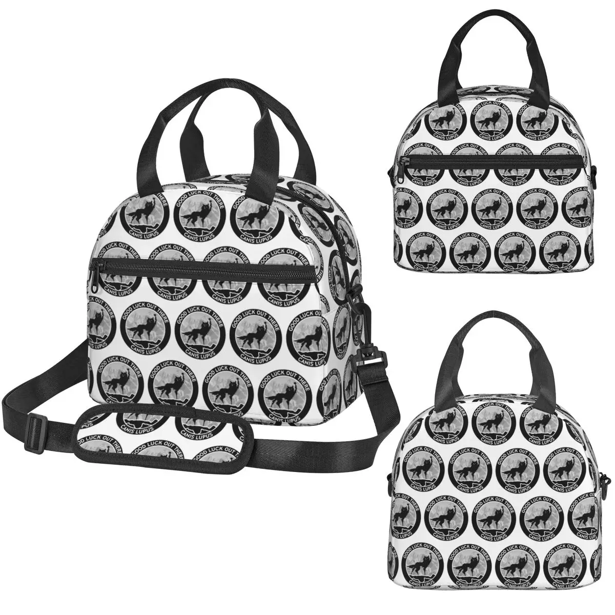 Fantastic Mr Fox - Wolf - Canis Lupus - Fill Insulated Lunch Bag for Kids School Cooler Thermal Box Tote Portable Lunch Boxes