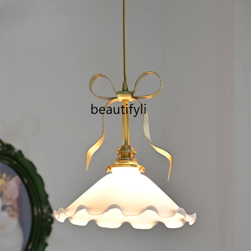 

Люстра во французском стиле, Минималистичная креативная лампа для столовой, прикроватная тумбочка в скандинавском стиле для спальни