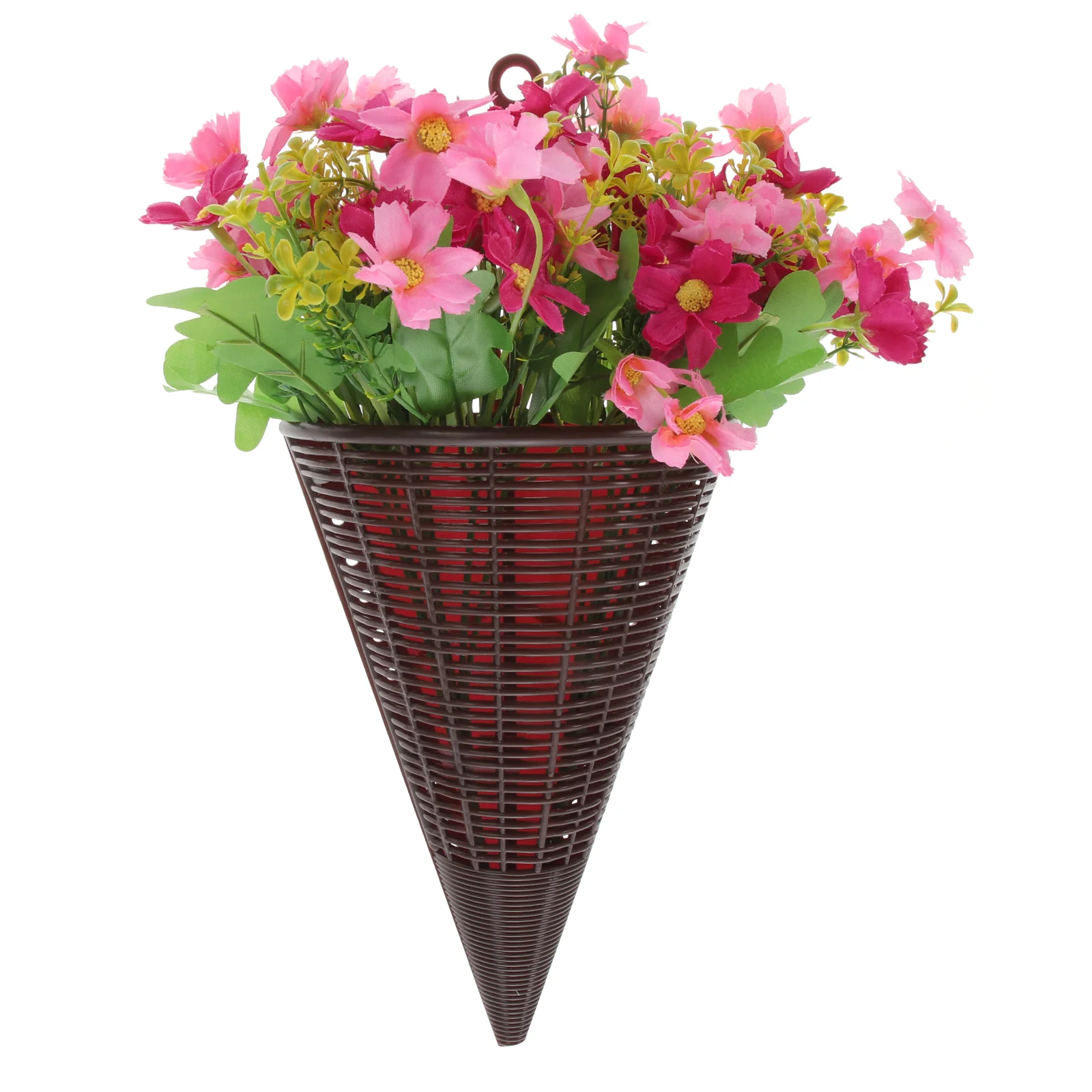 

10PCS Wall Hanging Flower Basket Decorative Plant Wicker Hamper for Porch Garden Artificial Hanging Plant in Basket Home Office