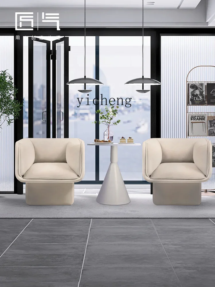 

Xl Modern Imitation Leather Sofa Chair Negotiation Reception Cafe Casual Seat
