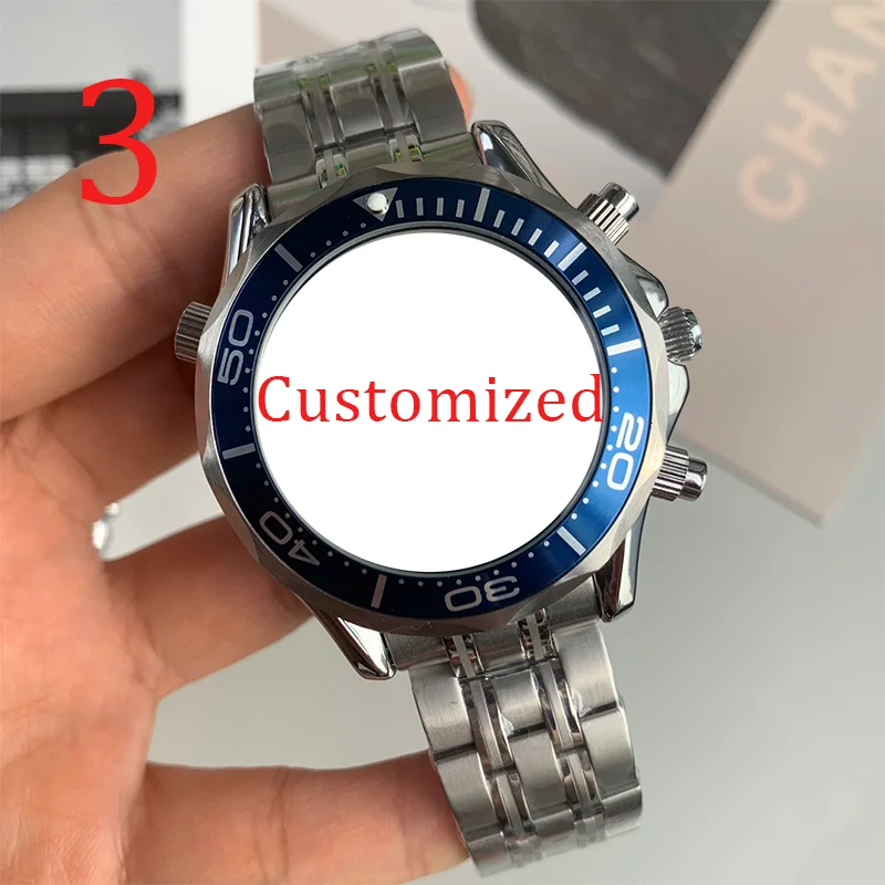 ساعة ميكانيكية أوتوماتيكية جديدة للرجال ساعة غوص مقاومة للماء من السيراميك بتوقيت دائرة وتقويم الأعمال يمكن تخصيصها