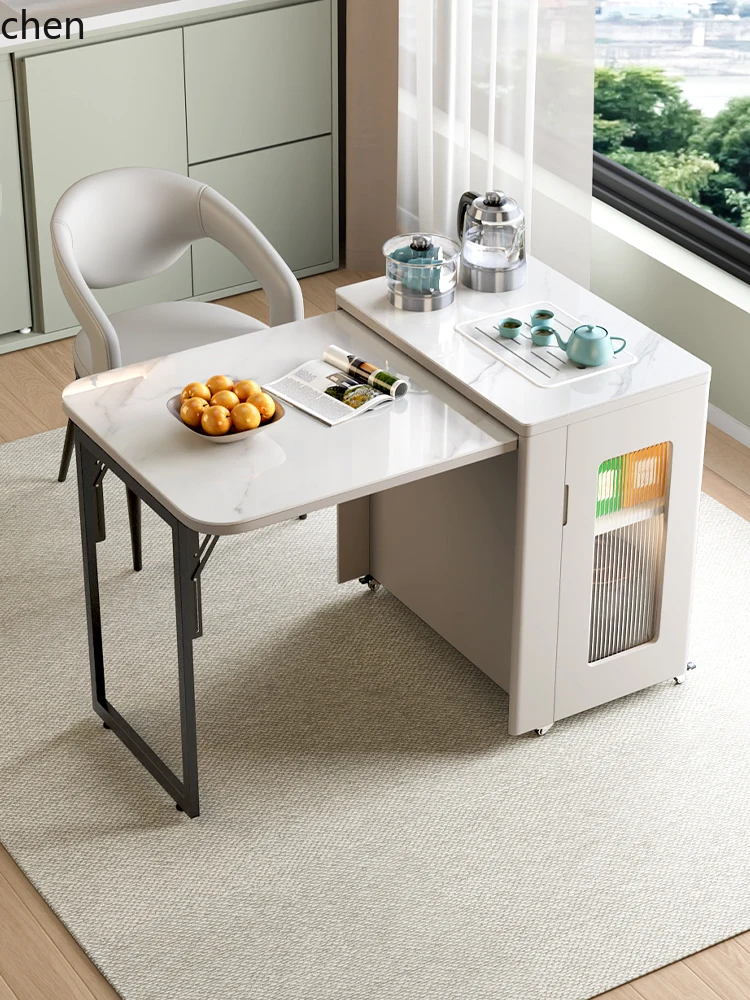 

ZML Mobile Tea Table Home Small Tea Cart Foldable Small Tea Table Sofa Side Table Water Side Cabinet