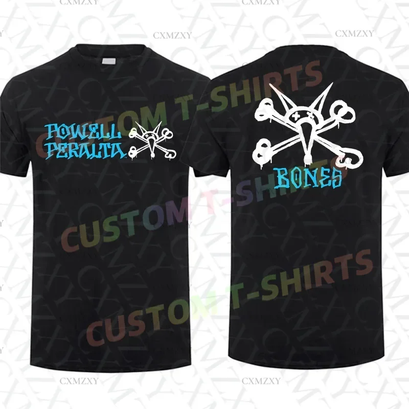 

2026 Men T Shirt Casual Powell-Peralta Bones Skateboard Enthusiasts T-shirt Graphic Summer Short Sleeves 100% Cotton S-3XL Tee