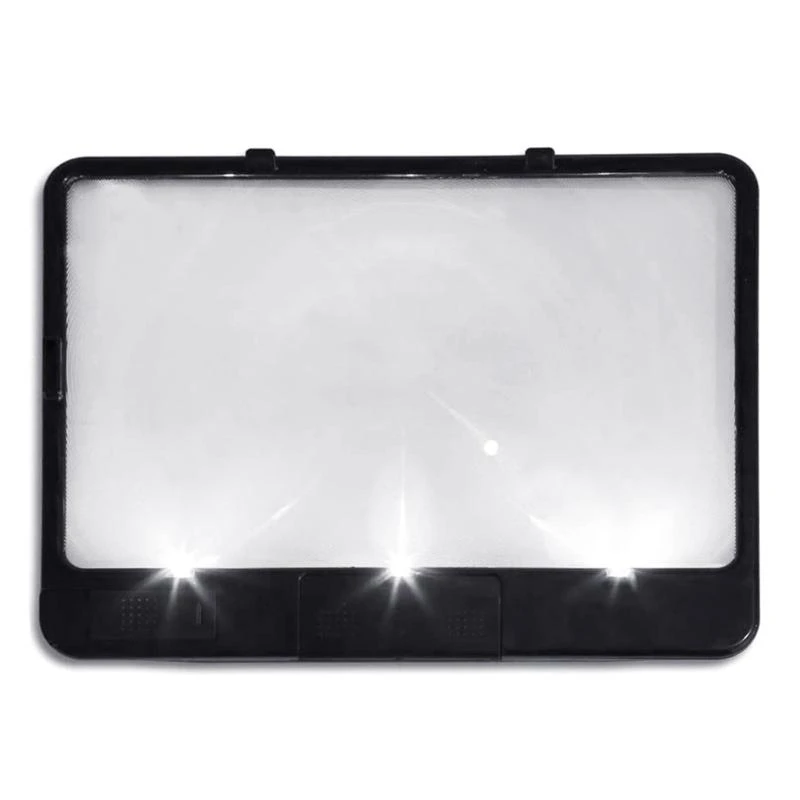 

Glass with Light Amplifier Loupe Enlarged Expander Stand Holder for Elderly People Reading Books