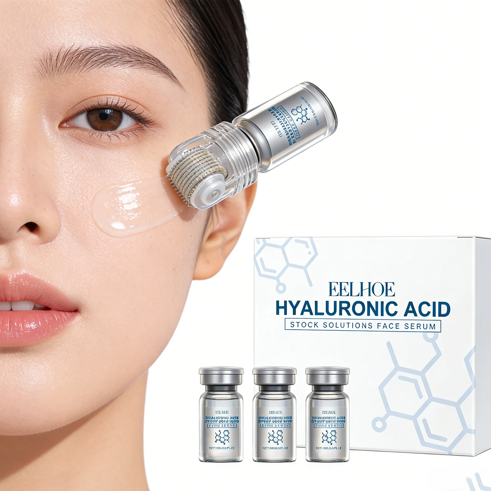 Niacinamide Microneedle serum Facial serum Kit 0.25mm Moisturizing Skin nourishing Winter skincare Face Roller Day cream 30ml