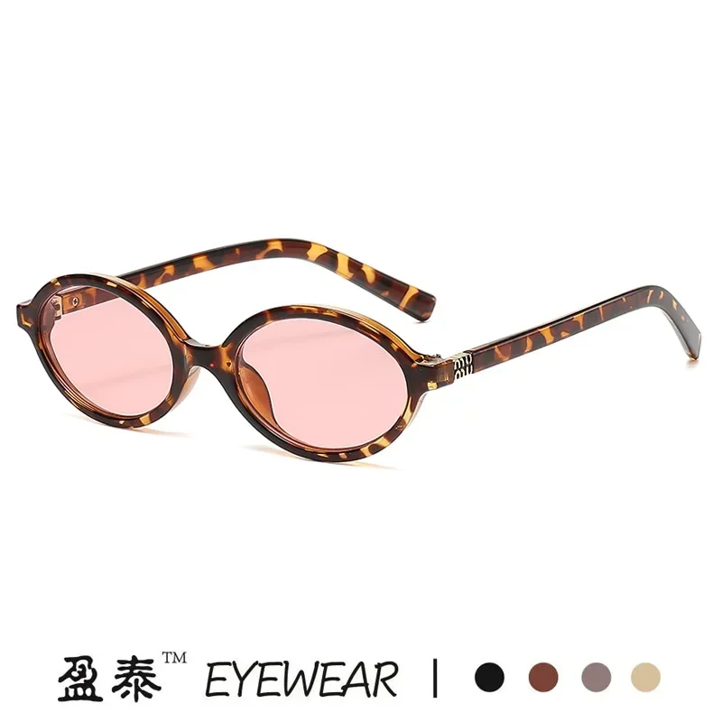 Ins 2024 Luxury Designer UV400 Sunglasses Women Men New Trendy Oval Sun Glasses Ladies Vintage Small Round Gafas De Sol