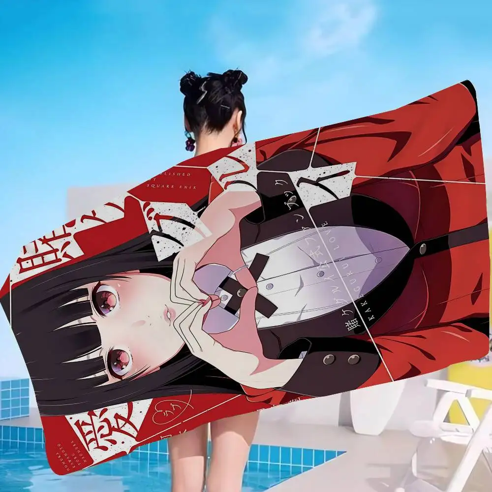 Cartoon Anime K-KakeguruiS Microfiber Blanket Quick Drying Beach Towels Oversized Printing Super Absorbent Pool Towel Blanket