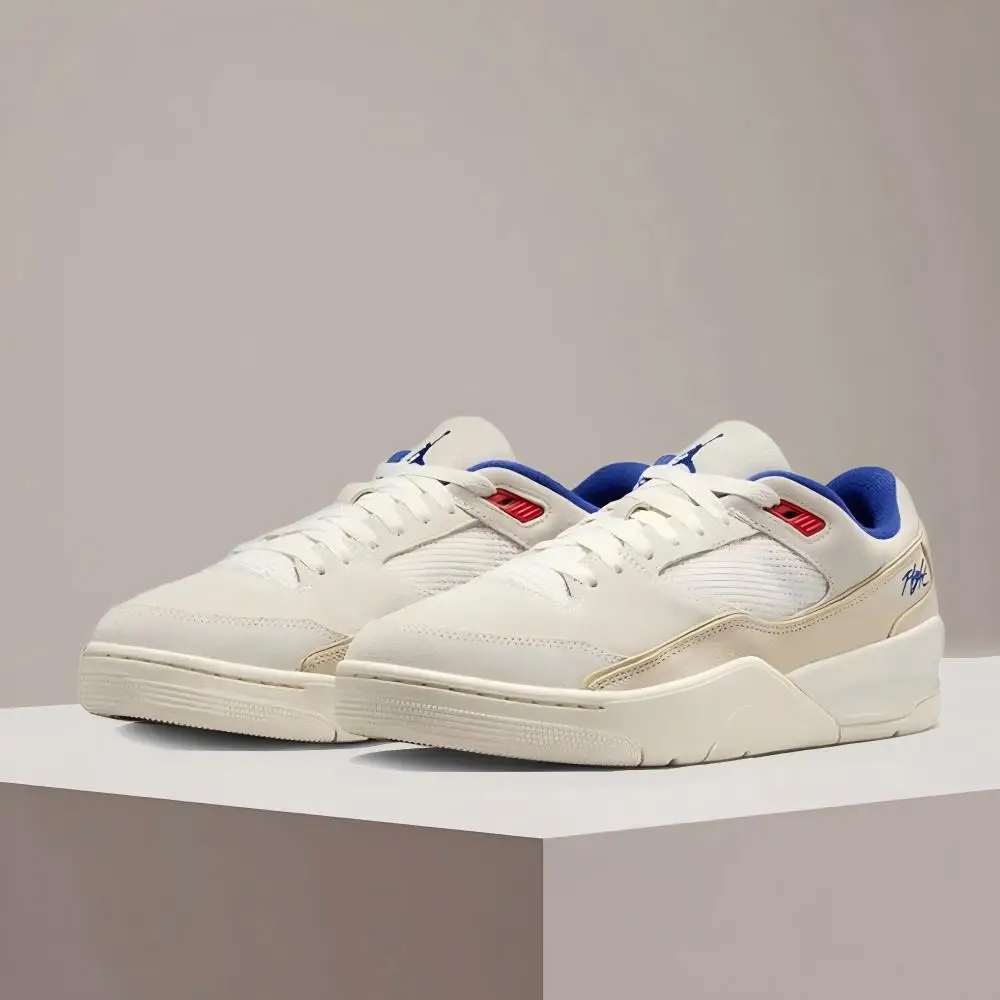 

Мужские модные универсальные повседневные баскетбольные кроссовки Nike Jordan Flight Court в стиле ретро, белые/коричневые, нескользящие, прочные, HF3255-005