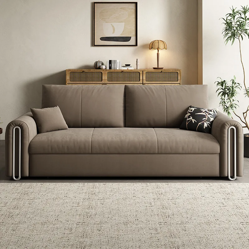 2-In-1 fabric folding sofa bed with storage Cross-border Middle East