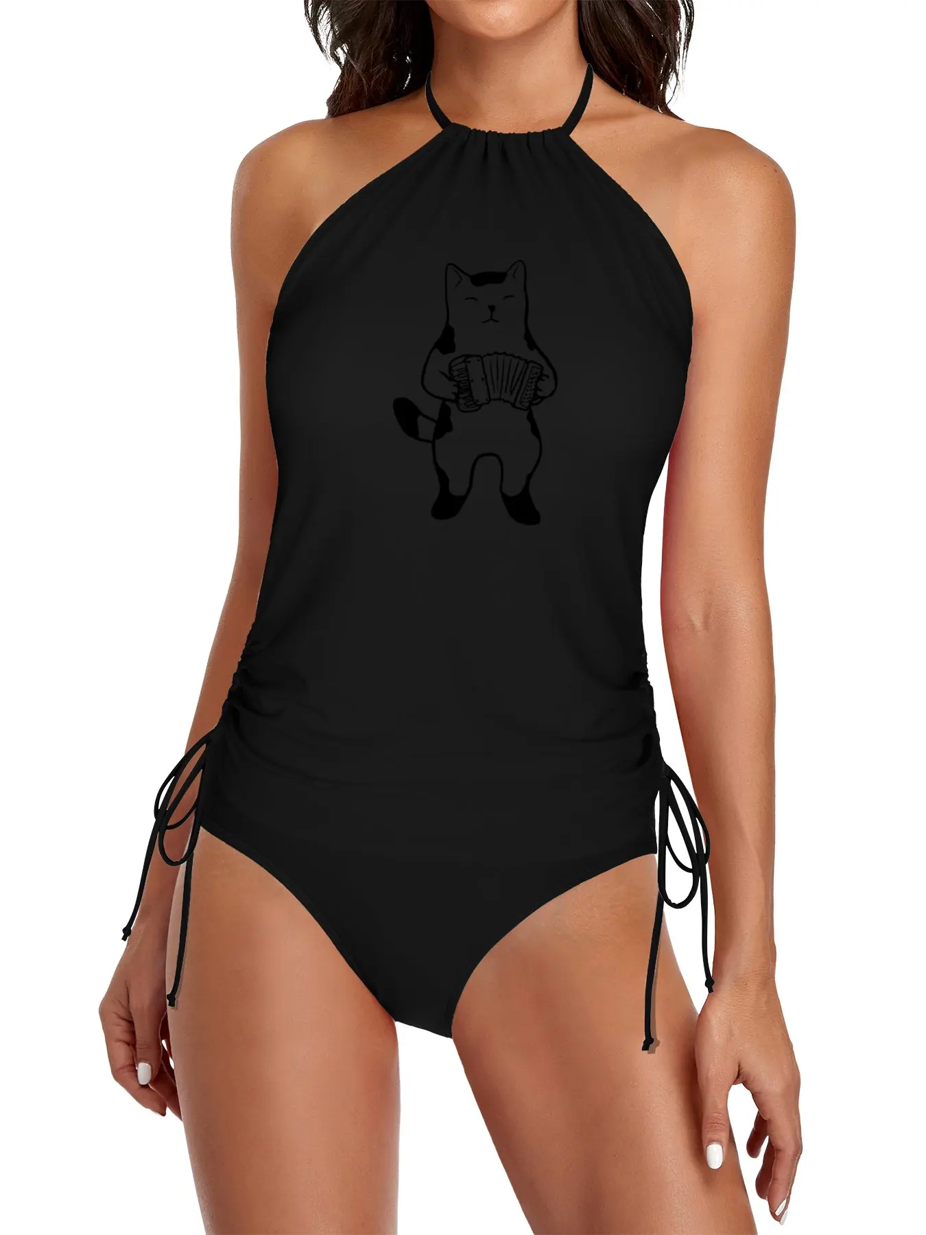 

Cat that Play Accordion Split Swimsuit Set Women bikini Swimsuits swimwear 2025 women