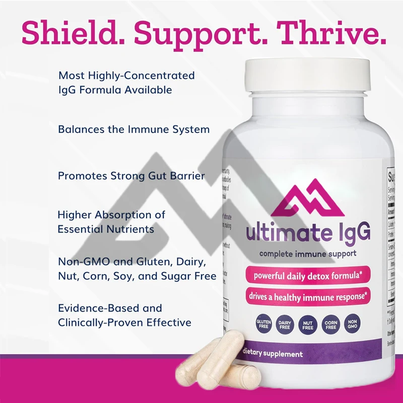 Ultimate IgG - Comprehensive Immune Support Supplement -60 Vegetable Capsules