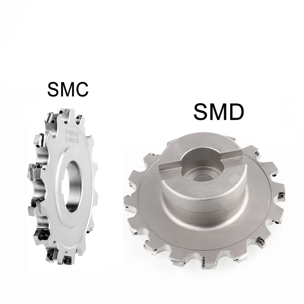 1pcs SMD T-slot Edge Disk Gear Cutting Holder SMC CNC Milling Cutter Head Machine Tools Shank Diameter 80/100/125/160mm