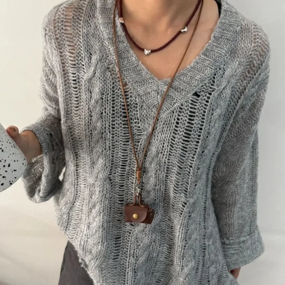 Fashion Leather Hanging Neck Coin Purse Gifts Pendant Long Sweater Chain Headphone Bag Women