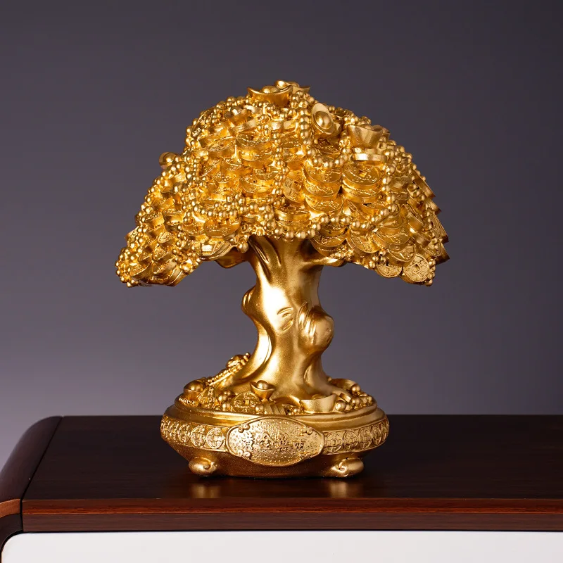 

Fortune Tree Creative Resin Ornament Office Living Room Desktop Decoration Store Opening Gift