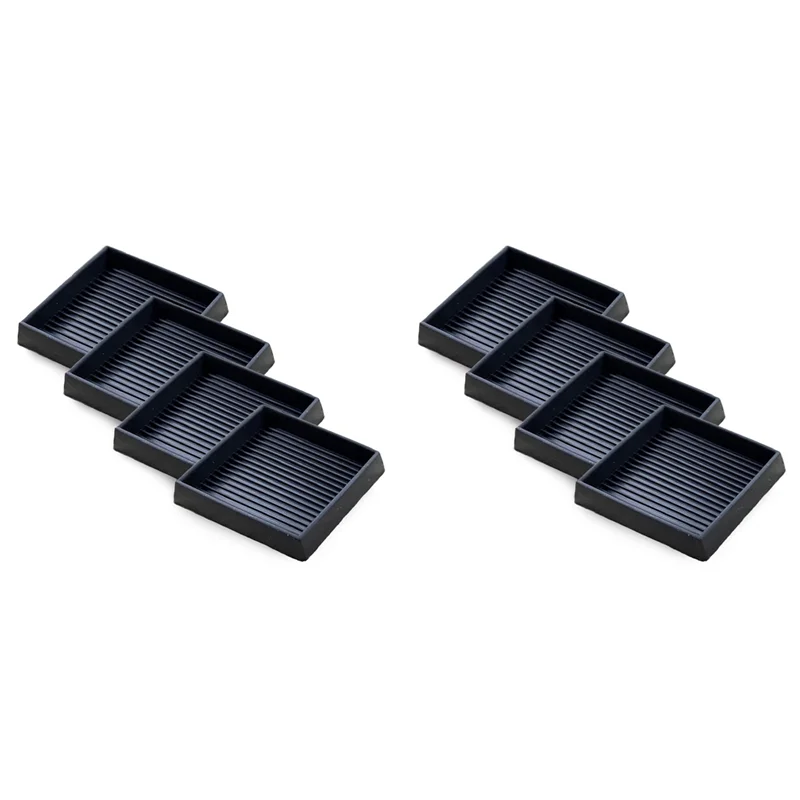 

FAST-8Pcs Anti-Slip Furniture Pads- 2X2in Square Rubber Anti Skid Caster Cups, Leg Coasters-Couch, Chair, Bed Stoppers
