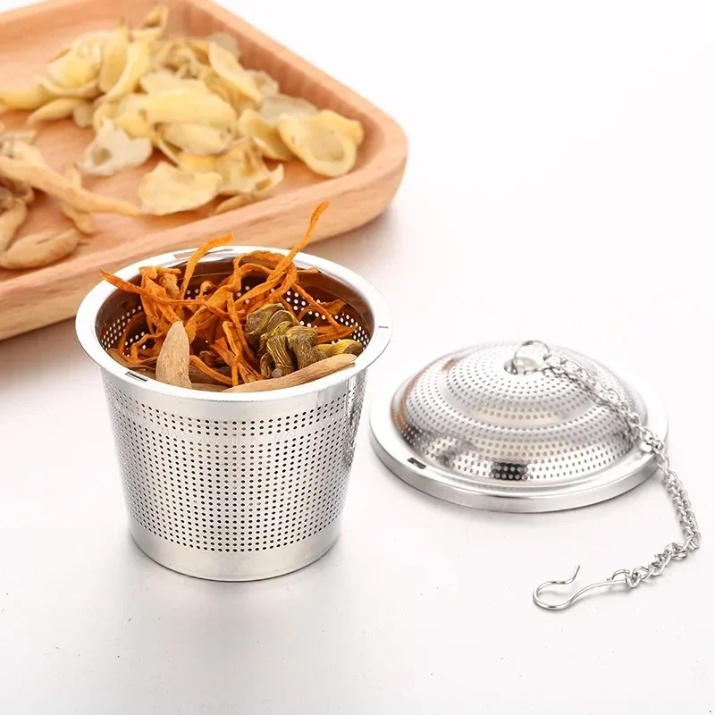 304 Stainless Steel Tea Ball Strainer Mesh Herbal Infuser Filter Tea Leaf Spice Tea Strainer Boil soup for Teapot Kitchen Tool