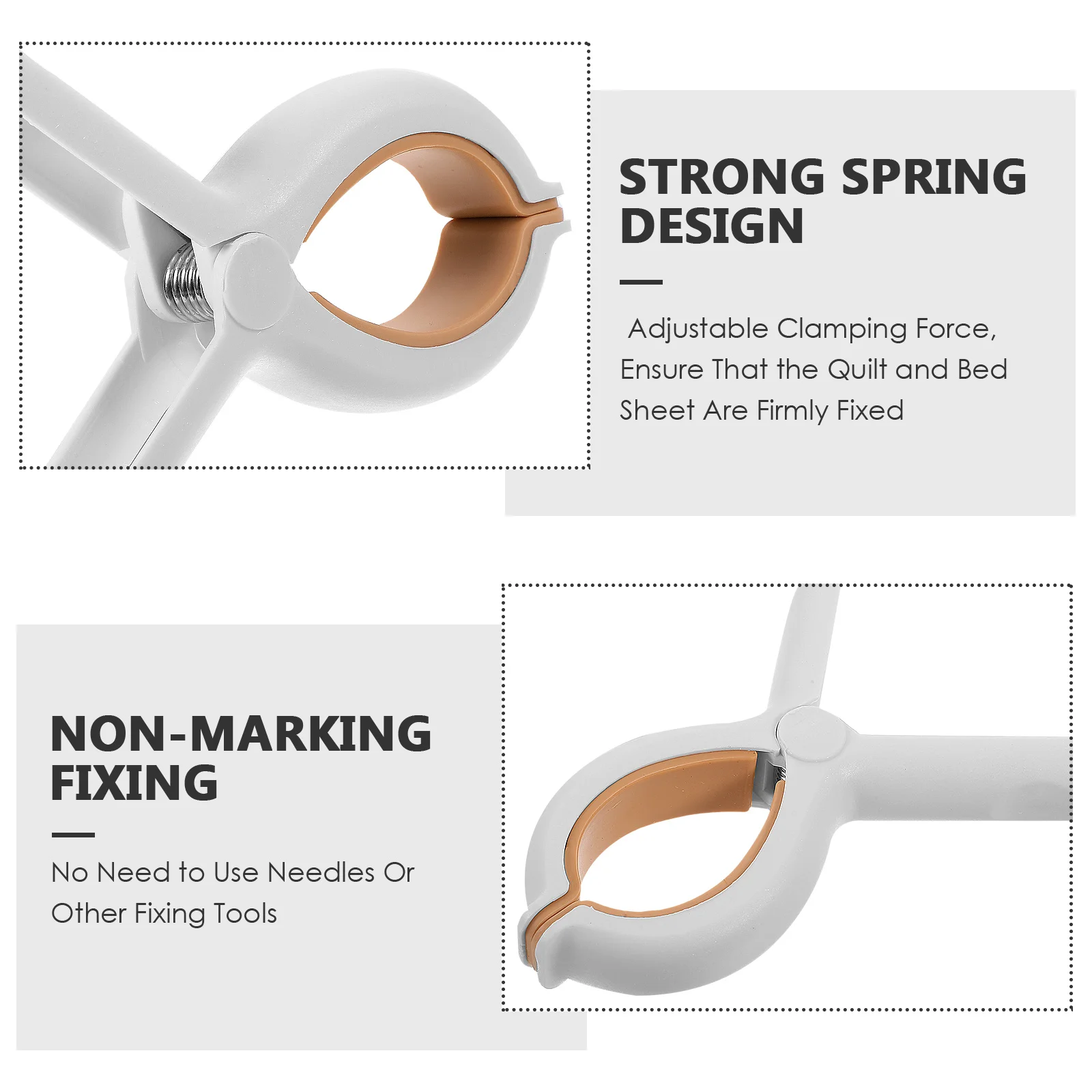 

2pcs Non slip Clothespins Windproof Quilt Clips Beach Towel Drying Clothes Clamps Lightweight Portable Laundry Pins Firmly Fix