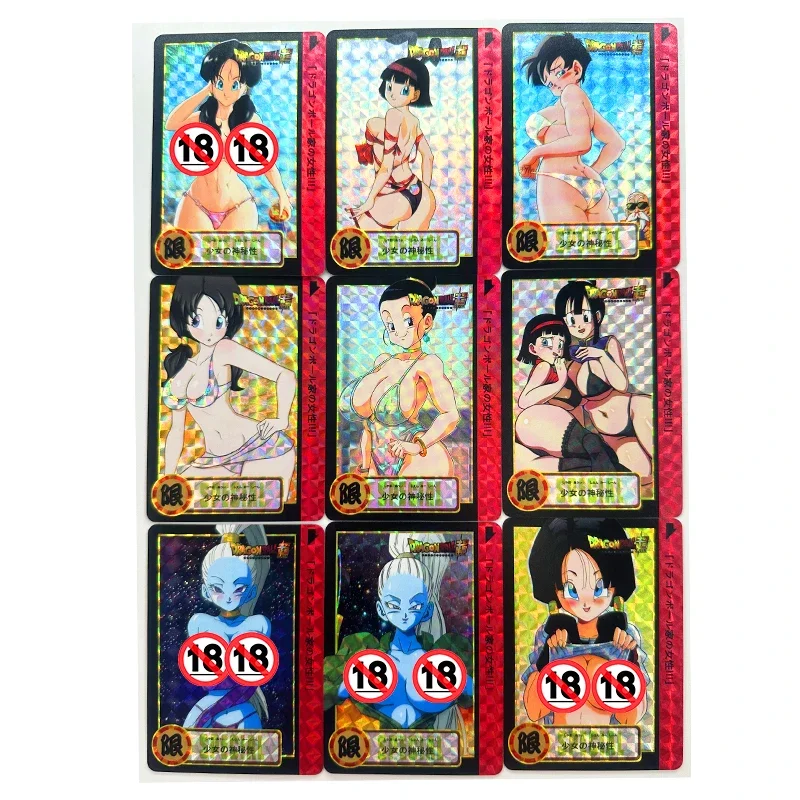 55pcs/set Bulma Android 18 Z GT ACG Sexy Nude Toys Hobbies Hobby Collectibles Game Collection Anime Cards