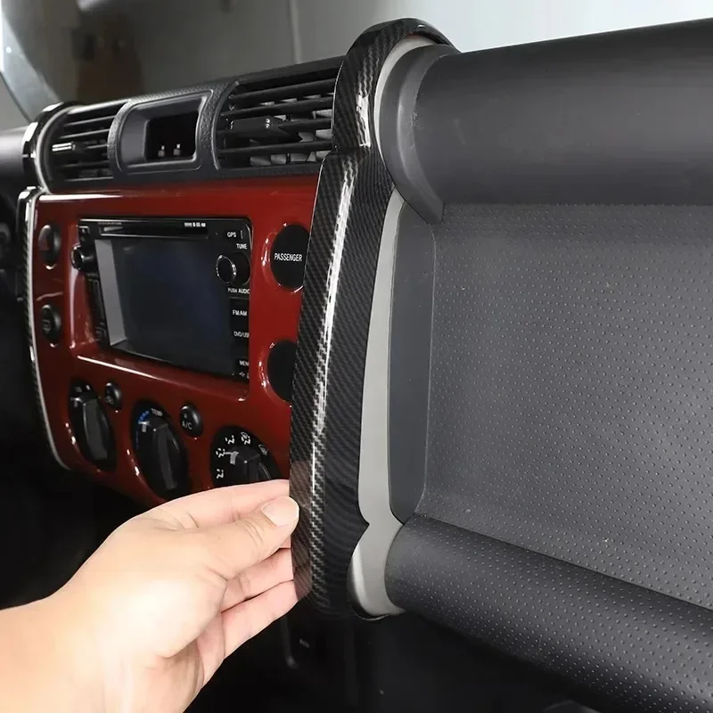 

For Toyota FJ Cruiser 2007-2021 ABS Carbon Fiber Car Center Control Navigation Side Cover Trim Interior Car Accessories