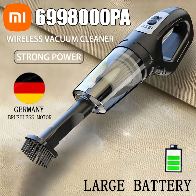 

Xiaomi 120W Portable Car Vacuum Cleaner USB Charging Handheld Cordless Vacuum Cleaner Powerful Suction for Auto Home Office Pet