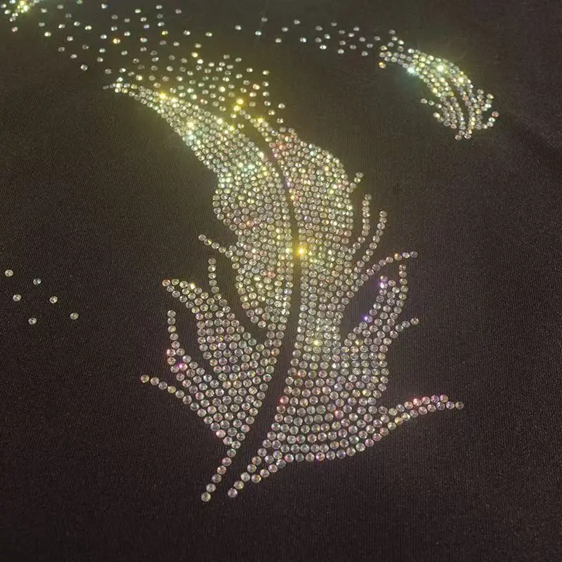 New hot stamping pattern for clothes, hot stamping pattern stickers, super flash stickers, diamond accessories, rhinestone DIY