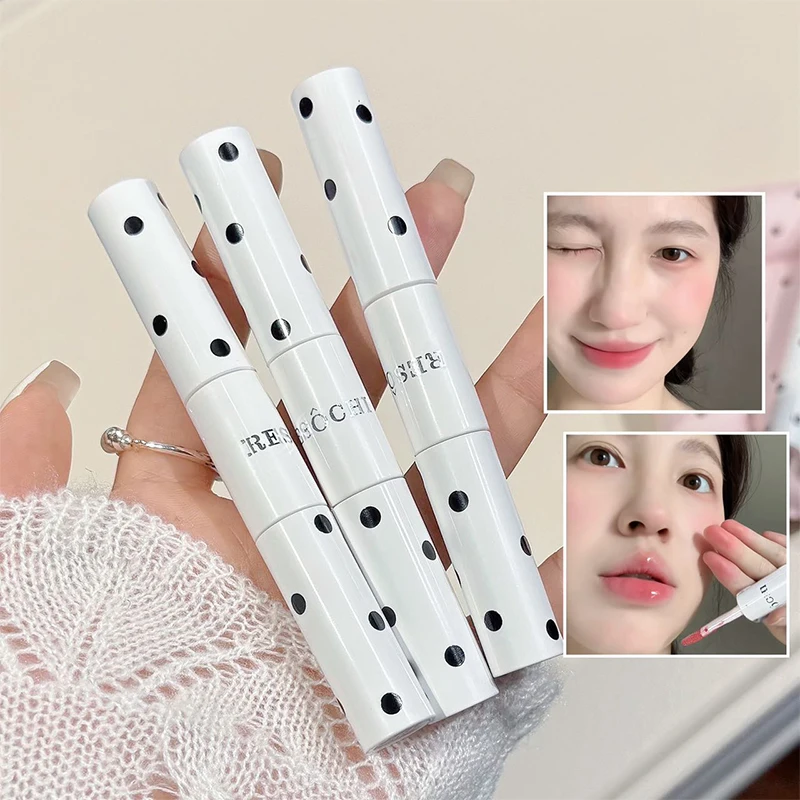RESOCHI Polka Dot Lip Gloss Moisturizing Plumping Lip Tint Long Lasting Hydrating Glossy Lipstick Water Light Mirror Lip Makeup