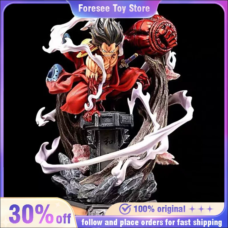 

In Stock 41cm Anime One Piece Luffy with 2 Head Ction Figure Girl PVC Toy Desk Decor Statue Model for Kids Birthday Gifts Toy