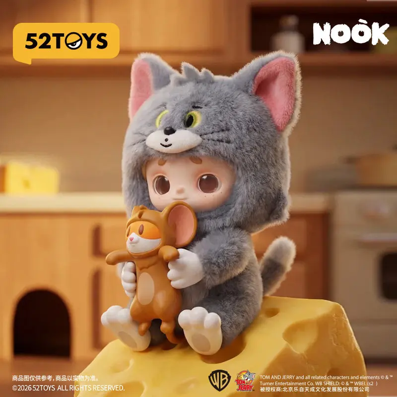

52TOYS NOOK Том и Джерри: Пушистая коллекционная фигурка, модный декор для стола, украшение для дома, подарок для взрослых коллекционеров