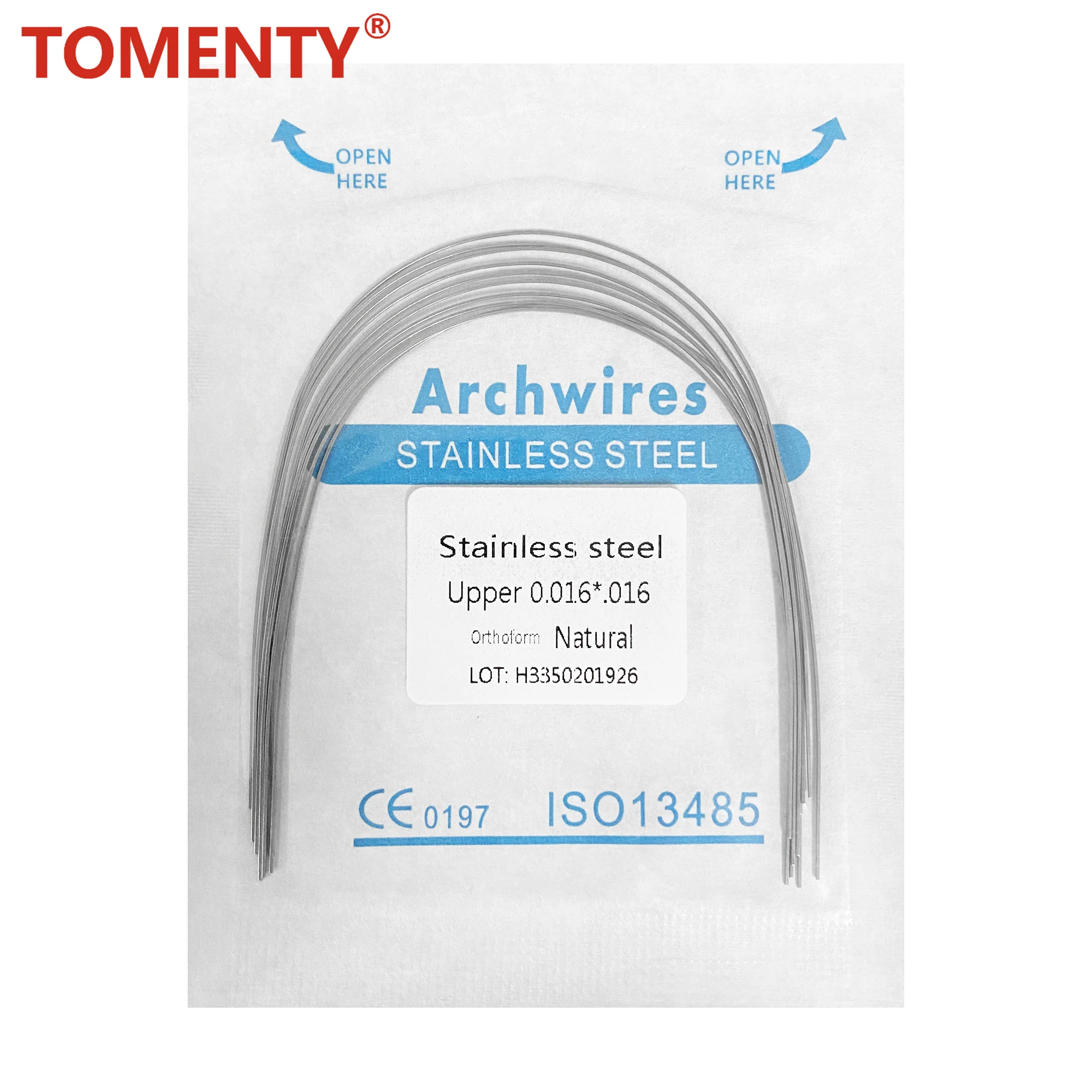 10PCS Dental Orthodontic Stainless Steel Archwires Round/Rectangular Arch Wire Natural Form Super Elastic From Dentist Materials