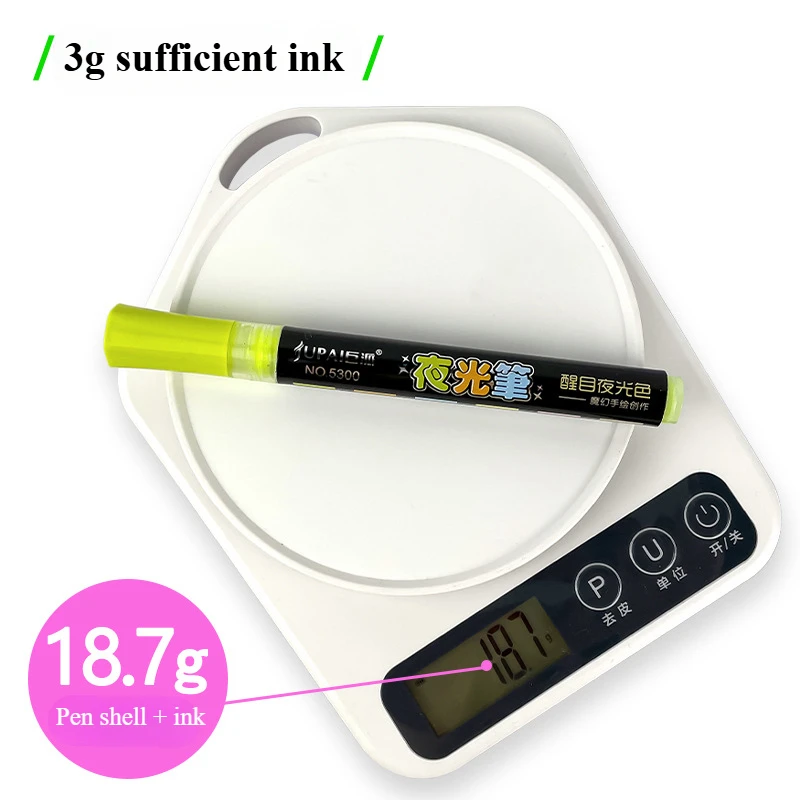 8 색 빛나는 펜 빛나고 오래 지속되는 빠른 건조 방수 낙서 바디 페인팅 DIY 수공예품