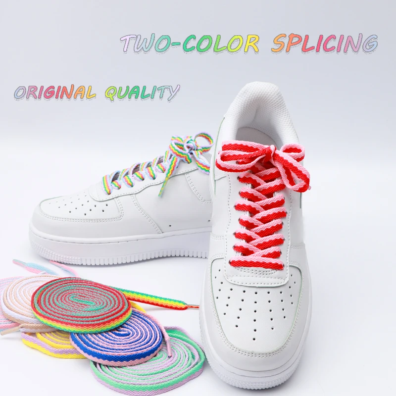 Air Force Shoelace One Women Small Shite Shoes Macaron Mandarin Duck Flat AJ1 Stitching Color Men Trend Sneaker Shoes Lace Shoe