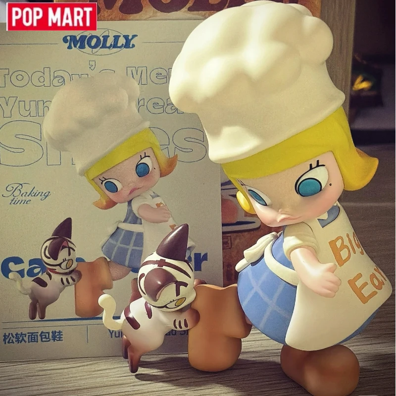 حقيقية Popmart مولي الناس الذين يحبون سلسلة الخبز صندوق أعمى لعبة الطاولة الديكور موضة مفاجأة فتاة هدية عيد ميلاد