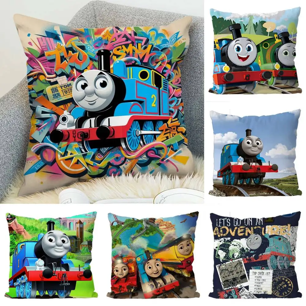 

The Train T-Thomas Pillow Case Luxury Double-sided For Car Pillows 45x45 Cushions Cover Home And Decoration Sofa Pillowcase 50x5