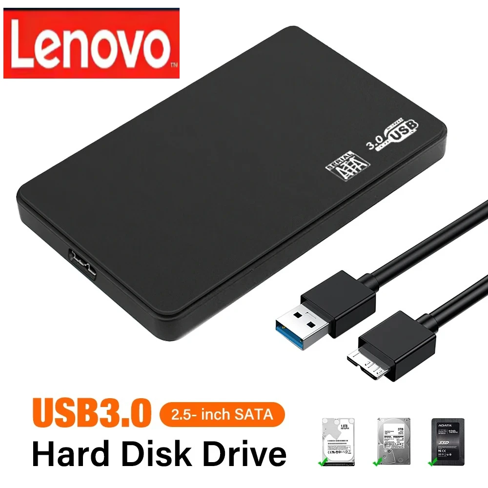 

Внешний корпус для SSD Lenovo USB 3.0, 128 ТБ, высокоскоростной, с кабелем USB 3.0, ABS-пластик