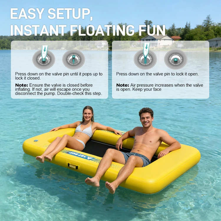 Custom Size Heavy‑Duty Multi‑Person Inflatable Boat Dock Platform Thick Lake Float Mat For Resort Outdoor Water Party