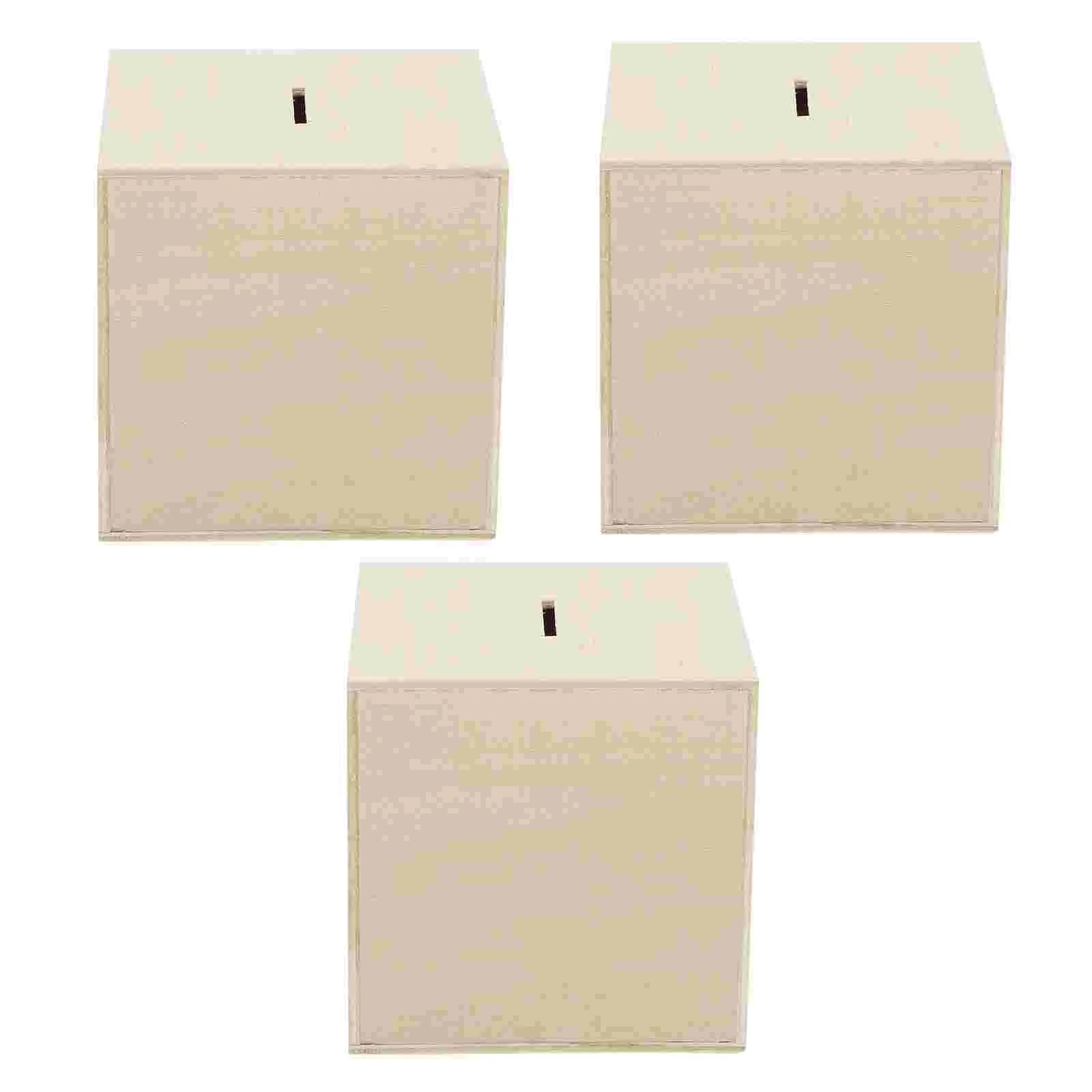 3 قطعة خشب مطلي على شكل حيوان مربع خشبي توفير جرة أطفال متعددة الوظائف عملة صندوق المال ديكور المنزل صندوق تخزين لعبة هدية