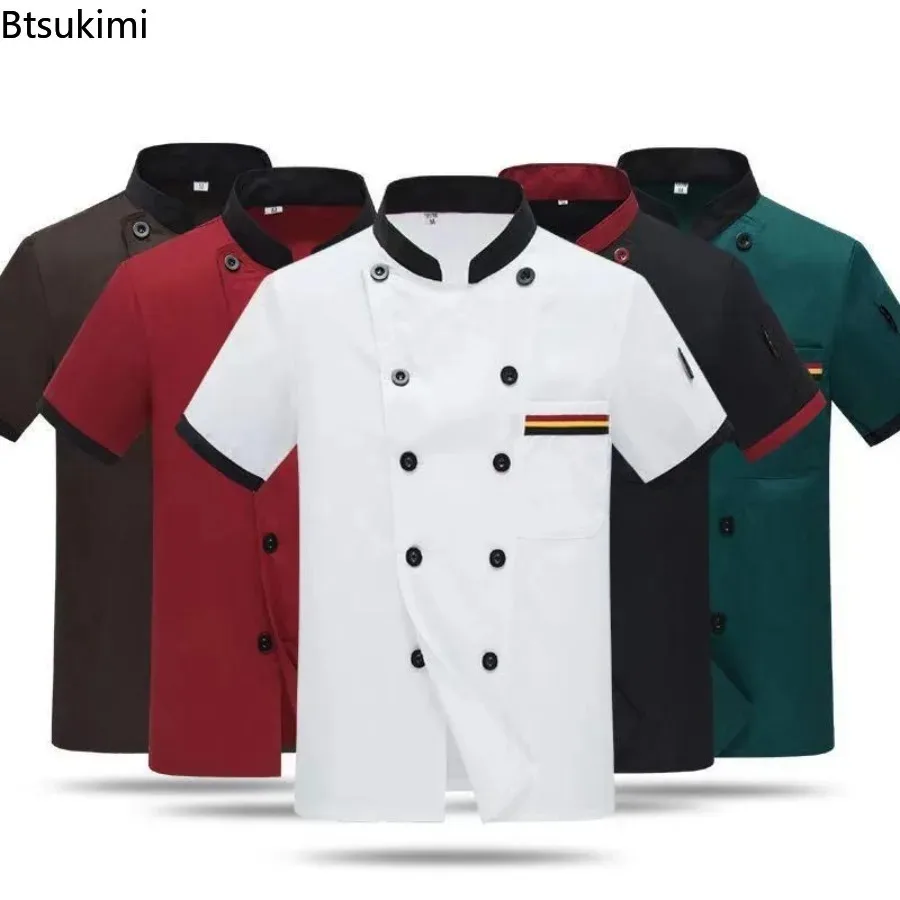 

Куртка-униформа повара 2026: короткий рукав для предприятий общественного питания, ресторанов, поваров, а также длинный рукав для отелей и работы.