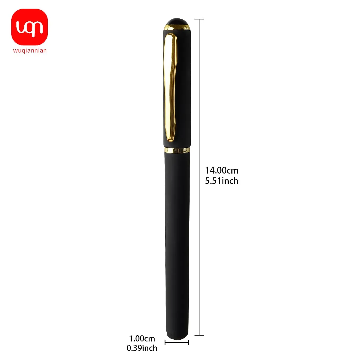 WQN 3 قطع أقلام توقيع بمشبك معدني أسود 0.5 مم حبر أسود - 12 قطعة عبوات بديلة للكتابة اليومية والكتابة السلسة