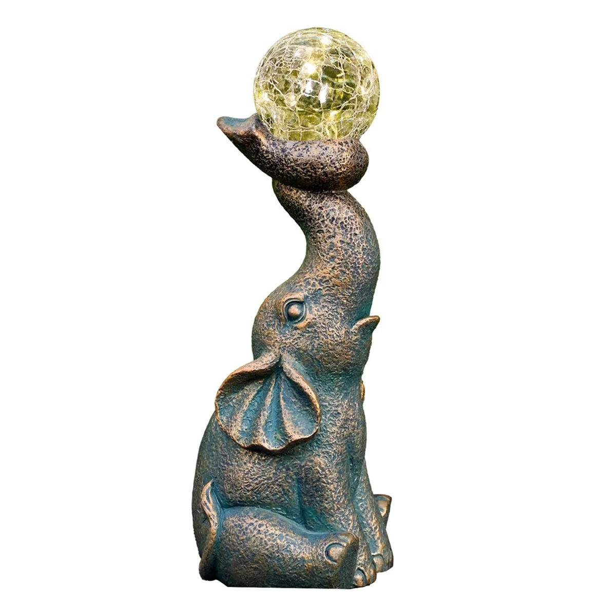 

Статуя солнечного слона A71P: скульптура садового декора с автоматическим включением/выключением света для двора, патио и балкона