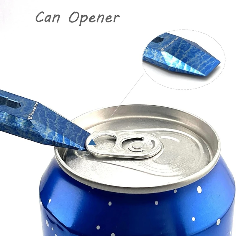 ABDJ-Barretta di leva in lega di titanio Apribottiglie multiutensile Dimensioni compatte EDC Cacciavite chiave per leva multiutensile