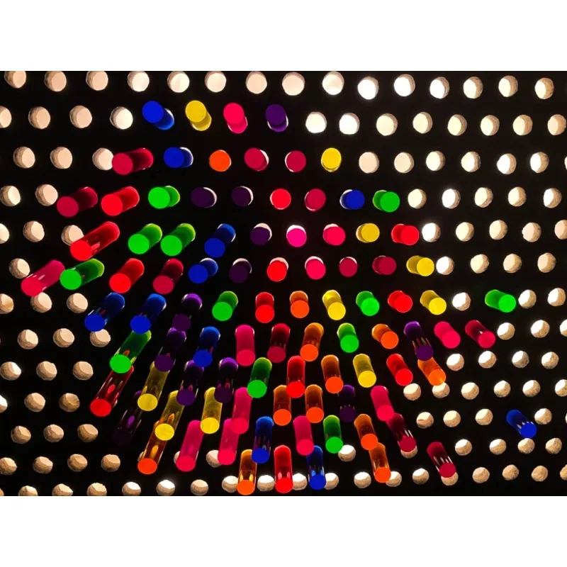 24 peças 1 "od x 3" longo cor clara translúcido acrílico passador hastes estacas sólidas para placa de led vermelho laranja azul amarelo verde roxo