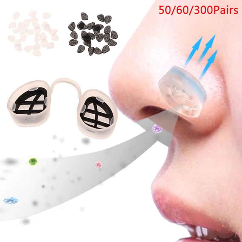 50Pairs Nasal Filter Frames Replacement Filters Anti Air Nose Dust Filter