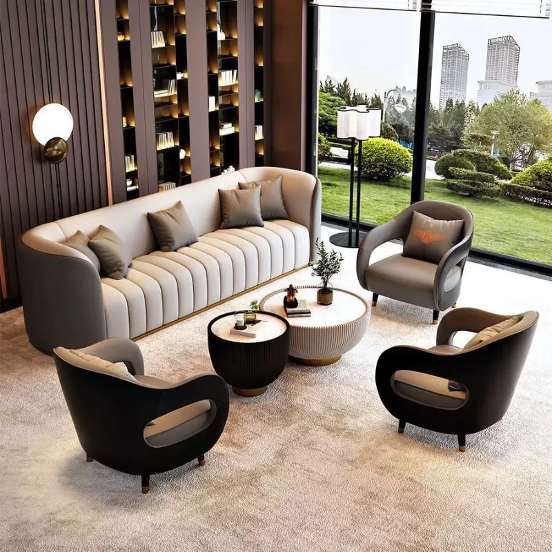 Hotel Sofa Club Lobby Office Hotel Lobby Meeting with Guests Reception Sofa Combination