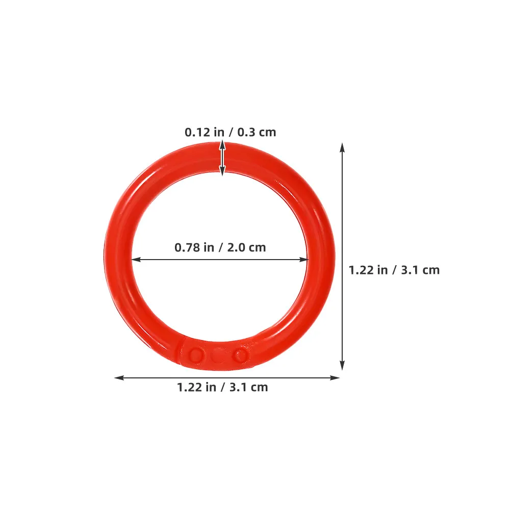 150Pcs Sturdy Plastic Open Rings for Loose Leaf Notebooks Flashcards Book Binders Study Planners Educational Review Cards Memory
