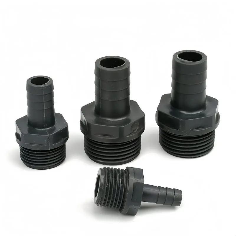 1PC 1/2~2'' To 8~50mm UPVC Male Thread Pagoda Connector Water Pipe Soft Hose Joint Gardening Irrigation Aquarium Plastic Adapter