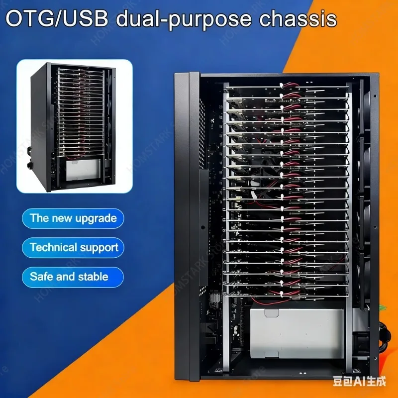 Mobile Mainboard Test Box Kit, 20Pcs Mainboards in One Case, Chassis for Mobile Mainboard R&D & Performance Stability Testing