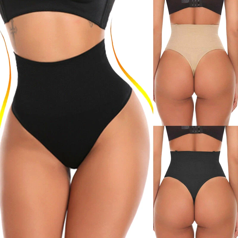 Women Sexy High Waist Thong Shaper Tummy Reducer Slimming Control Panties Butt Lifter Lingeries Shapewear