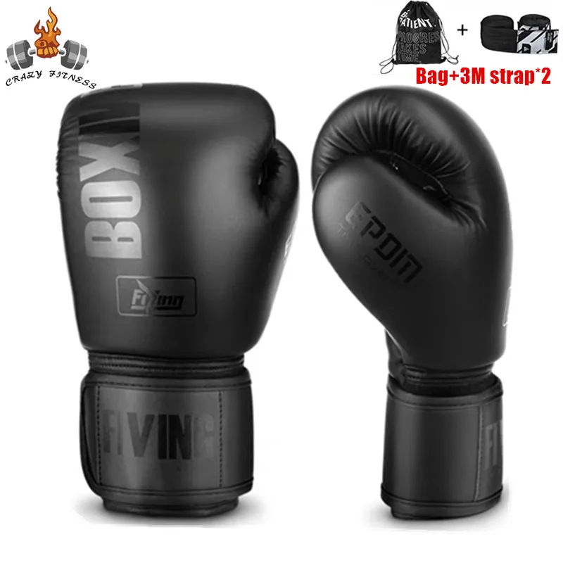 6 8 10 12 14oz Muay Thai Boxing Gloves For Men Women PU Leather Training Glove for Fighting Kickboxing Mixed Martial Arts