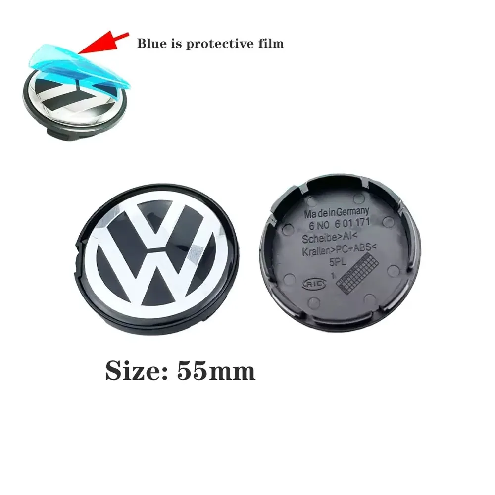 4Pcs Car Wheel Hub Cover Rim Center Cap Accessories For VW Polo GOLF 6 7 Tiguan Touran Touareg C-TREK CC Sagitar Lavida Santana