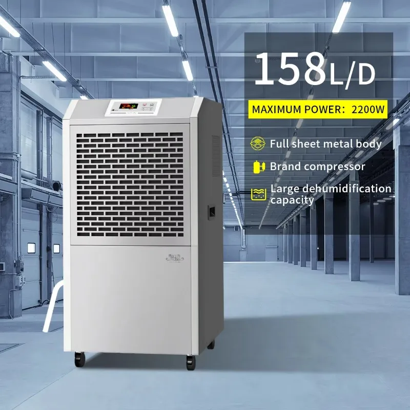 

Automatic Industrial Commercial Air Drying Equipment 158 Litre Dehumidifier for Basement/Workshop